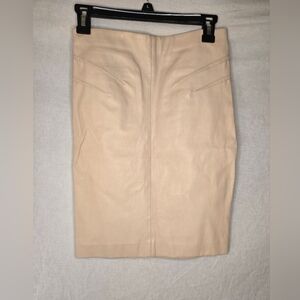 Robert Rodriguez Camel/Tan Color Leather Pencil Skirt Size 6